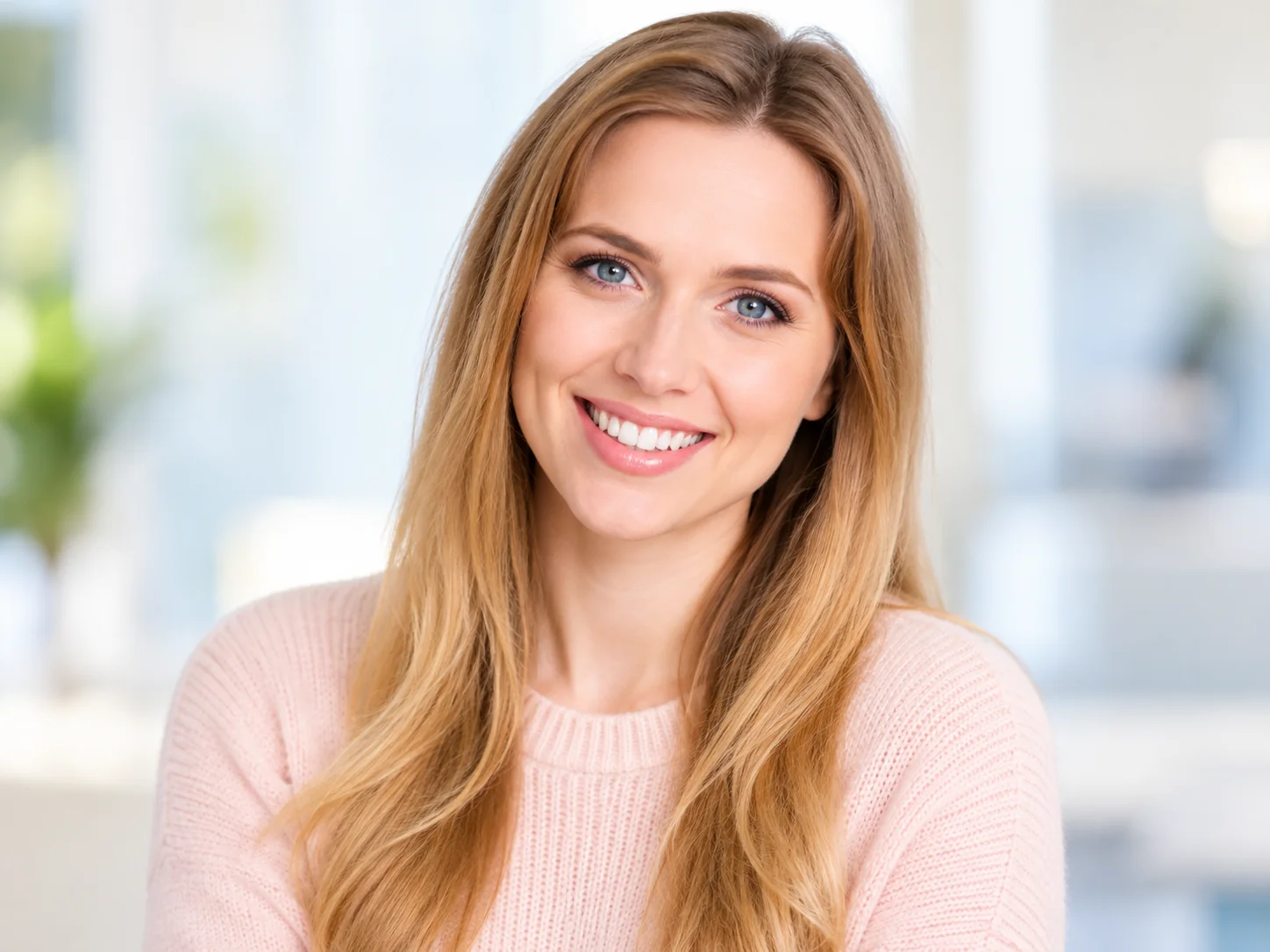 Smiling new dental patient